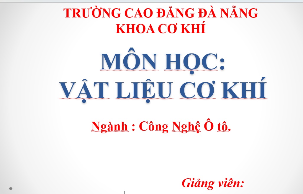 Vật liệu cơ khí