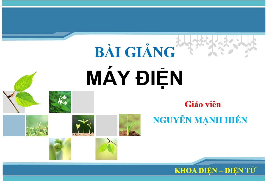 BÀI GIẢNG MÁY ĐIỆN